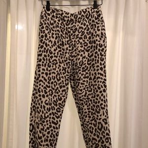 J. Crew cheetah print straight leg pants